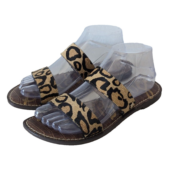 Sam Edelman Gala Sandals Women's Size 8 Leopard Print Slides - Picture 1 of 7